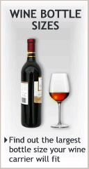 wine bottle sizes held by wine carriers